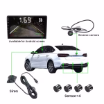 Car Radio Car Parking Sensor Assistant Connect To The Android Car Reversing Radar with Four Sensors Three-step Bibi Sound Alarm - Image 2
