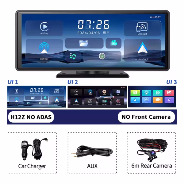 Imagebon 10.26" H9 Pro 4K Dash Cam ADAS Wireless CarPlay Android Auto Car DVR Camera AUX 5G WiFi GPS Navigation Video Recorder - Image 5