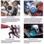 Hd 1080P night vision three lens dashcam suction cup car front, inside and rear synchronous cycle recording video - Image 2