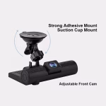Hd 1080P night vision three lens dashcam suction cup car front, inside and rear synchronous cycle recording video - Image 6