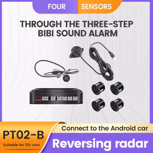 Car Radio Car Parking Sensor Assistant Connect To The Android Car Reversing Radar with Four Sensors Three-step Bibi Sound Alarm