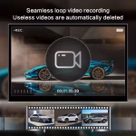 Hd 1080P night vision three lens dashcam suction cup car front, inside and rear synchronous cycle recording video - Image 7