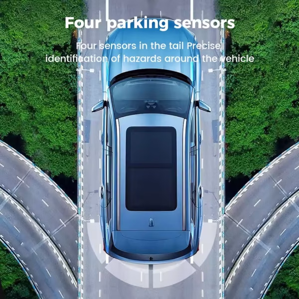 Car Radio Car Parking Sensor Assistant Connect To The Android Car Reversing Radar with Four Sensors Three-step Bibi Sound Alarm - Image 8