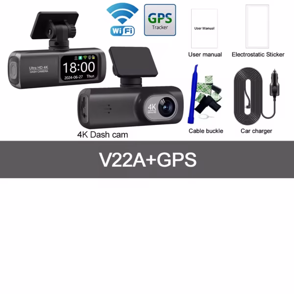 Soam Dash Cam 4K+1080P Dual-channel Dash Car Camera Recorder With GPS WiFi Car DVR 24H Parking Monitor Black Box - Image 19
