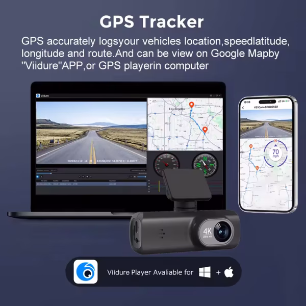 Soam Dash Cam 4K+1080P Dual-channel Dash Car Camera Recorder With GPS WiFi Car DVR 24H Parking Monitor Black Box - Image 21