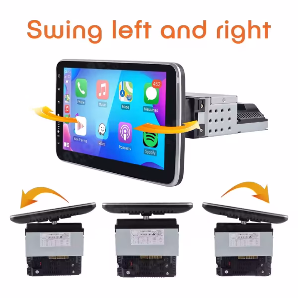 Lelv 9'' & 10" Android 12 1DIN Car Stereo Radio GPS DSP 360° Rotation Screen BT Call WIFI Carplay Autoradio Universal Navigation - Image 12