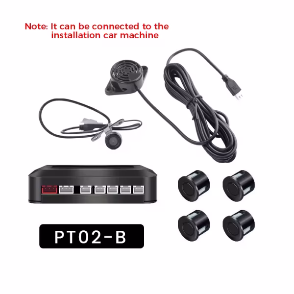 Car Radio Car Parking Sensor Assistant Connect To The Android Car Reversing Radar with Four Sensors Three-step Bibi Sound Alarm - Image 9