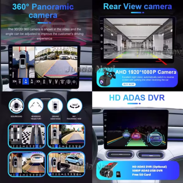 9 Inch Android 14 Car Multimedia Video Player Universal 2DIN Stereo Radio GPS For Volkswagen Nissan Hyundai Kia Toyota DSP WIFI - Image 7