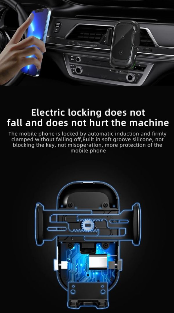 36W Wireless Car Charger Holder Cell Phone Mount Fast Charging - Image 3