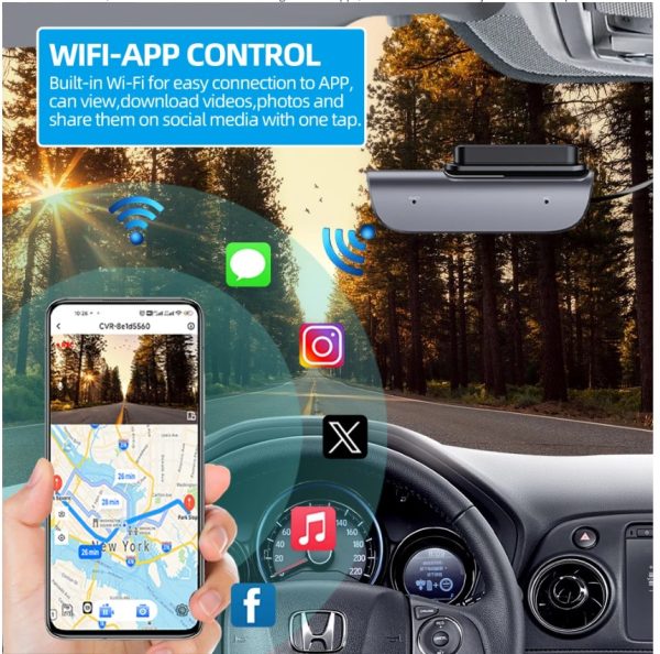 4K Car Dash Camera UHD Recording Car DVR Night Vision Video Recorder DashCam With GPS Wi-Fi  24H Parking Monitoring - Image 7