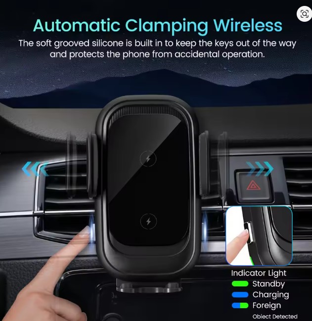 36W Wireless Car Charger Holder Cell Phone Mount Fast Charging - Image 5