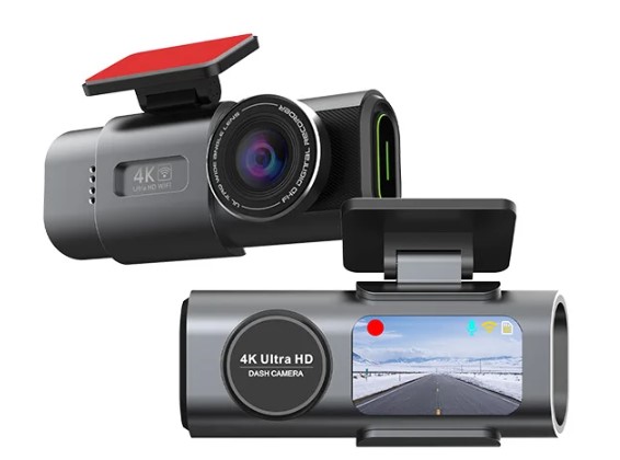 4K UHD Recording Car Camera DVR Night Vision Video Recorder Built-In Wi-Fi with GPS