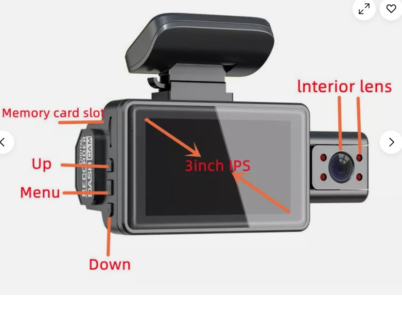 BLACK BOX TRAFFIC RECORDER Night vision driving recorder 3-inch dual-channel 1080P HD - Image 3