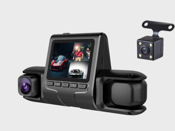 Dash Camera 3 Camera Lens Car DVR HD 1080P  IR Night Vision 3-Channel Dash Cam Video Recorder Loop Recording - Image 8
