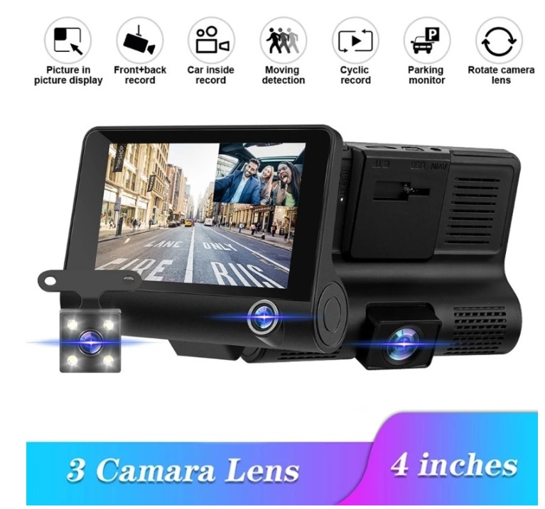 Dual Lens Vehicle BlackBOX DVR Full High-Definition 1080P