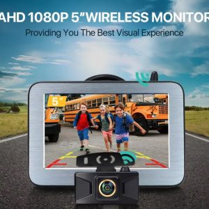 Wireless 5 Inch IPS Screen Parking Monitor AHD 1920x1080P Transmitter HD Rear View Camera For Truck Bus Car Vehicle Night Vision