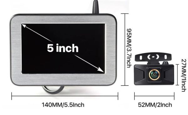 Wireless 5 Inch IPS Screen Parking Monitor AHD 1920x1080P Transmitter HD Rear View Camera For Truck Bus Car Vehicle Night Vision - Image 5
