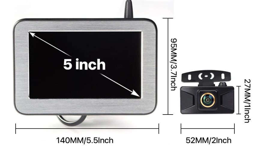 Wireless 5 Inch IPS Screen Parking Monitor AHD 1920x1080P Transmitter HD Rear View Camera For Truck Bus Car Vehicle Night Vision - Image 5